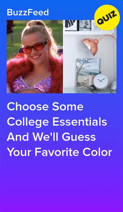 Choose Some College Essentials And Well Guess Your Favorite Color