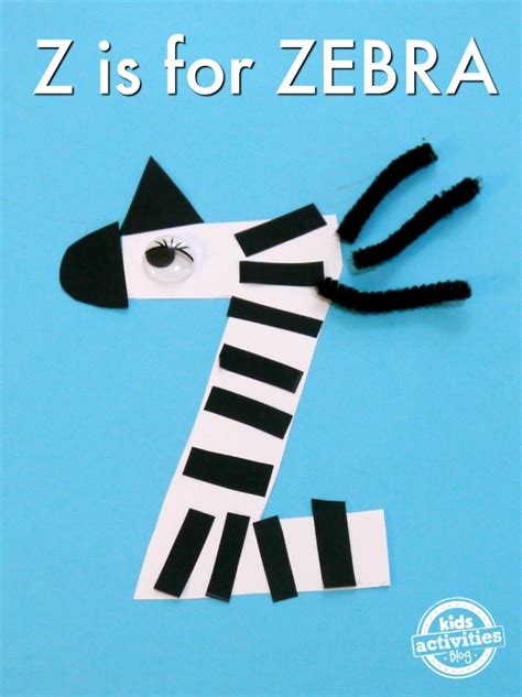 Z Is For Zebra Letter Z Craft Kids Activities
