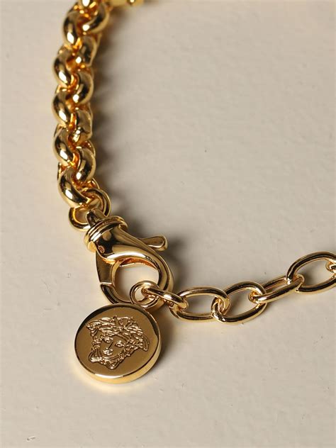 Versace Bracelet With Medusa And Swarovski Jewel Versace Women Gold