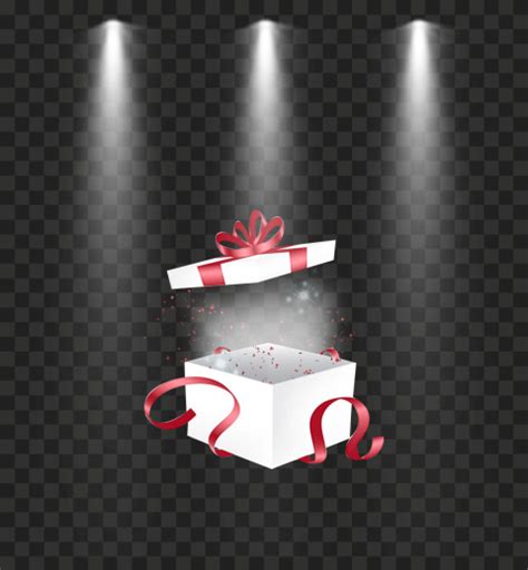 Magic Open Gift Box With Spot Lights FREE PNG Citypng