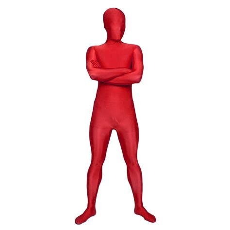secondskin full body spandex lycra suit xs red