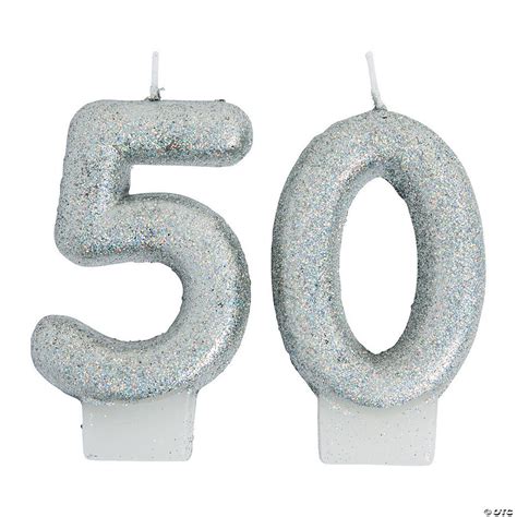 50th Birthday Sparking Celebration Candle Oriental Trading