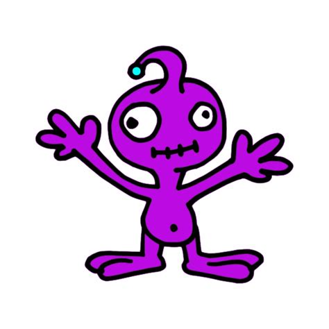 Vector Clip Art Of Little Purple Alien Character Free Svg