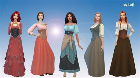 Zurkdesign Female Historical Clothes Pack 4 Mmfinds Historical