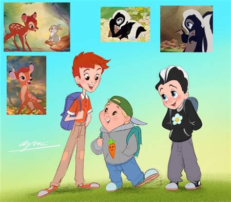 Disney Characters Humanimalized Artist Turns Animal Characters Into
