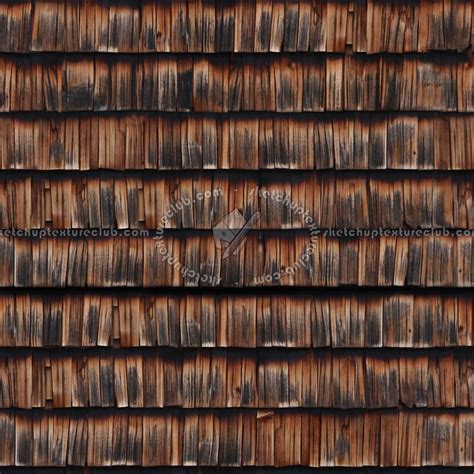 Wood Shingle Roof Texture Seamless 03845