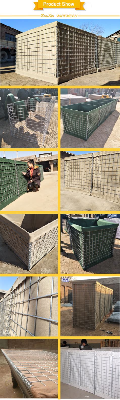 Flood Protection Sand Earth Filled Galvanized Welded Gabion Box Lined