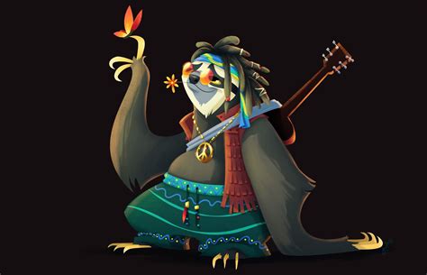 Jos Art Fart Character Design Challenge Hippie Sloth Seth