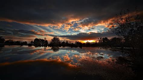 nature, Sunset, Landscape, Sunlight, Reflection Wallpapers HD / Desktop ...