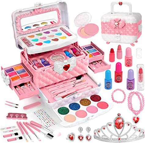 Kids Makeup Kit For Girl Toys 60pcs Teensymic Toys For Girls Real