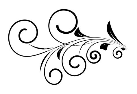 Decorative Swirl Design Element Vector Royalty Free Stock Image