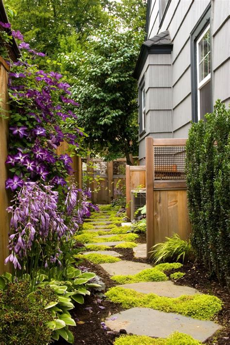 Long Narrow Garden Design Pictures Side Yard Landscaping Beautiful