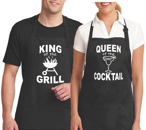 His And Hers Couples Ts Funny Aprons Matching Aprons Etsy Funny