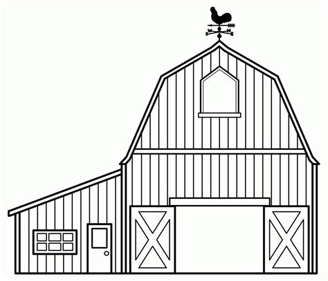Barn Coloring Page Page For Kids And For Adults Coloring Home