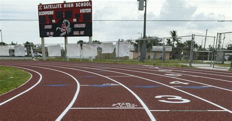 Check spelling or type a new query. Satellite's rubberized track makes five in Brevard
