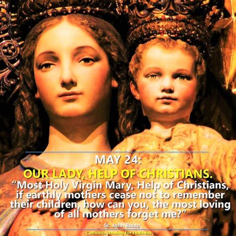 May Mary Help Of Christians Catholics Striving For Holiness