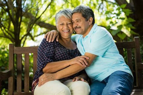 Senior Couple Hugging Each Other Stock Image Image Of Relationship Male 96359043