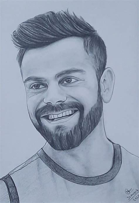 Virat Kohli Portrait Easy Portrait Drawing Pencil Sketch Images