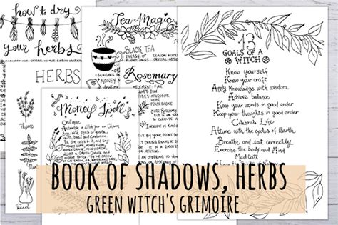 Buy the selected items together. Book of Shadows Green Witch's Grimoire Herbs for magical ...