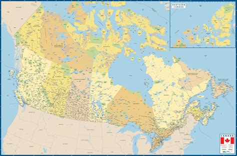 Canada Map Digital Vector Creative Force