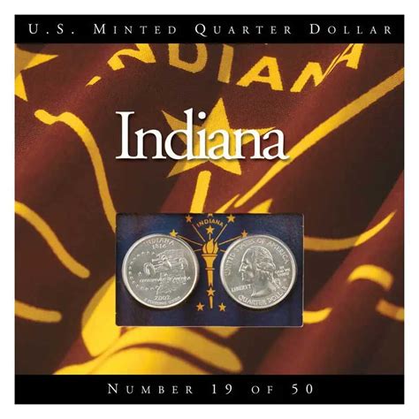 Indiana 2002 Quarter State Quarter Coins Of America