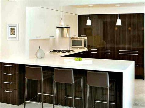La función de la barra, además de estética, es práctica. Cocinas modernas pequeñas - Diseño y decoracion ...