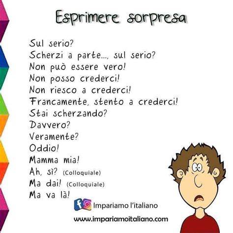 Impariamo Litaliano On Instagram ⭐ Esprimere Sorpresa⭐