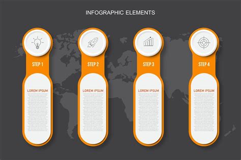 Orange Infographic Elements Template Business Concept With Options Vector Art At Vecteezy