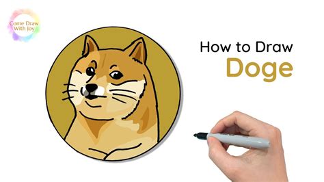 How To Draw Doge Doge Meme Dogecoin Drawing Tutorial Youtube