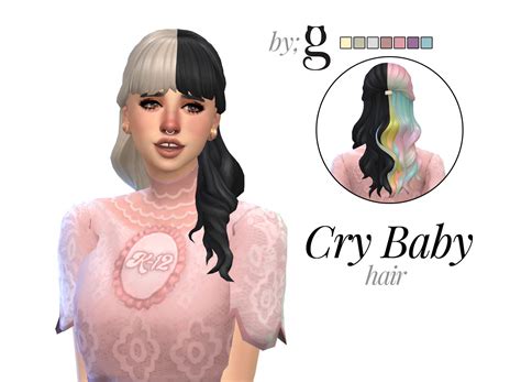 Cry Baby Hair Sims 4 Cc Sims 4 Sims Hair Sims