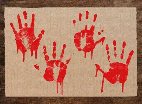 Bloody Handprints Printable Png Collage Sheet True Crime No Etsy Uk