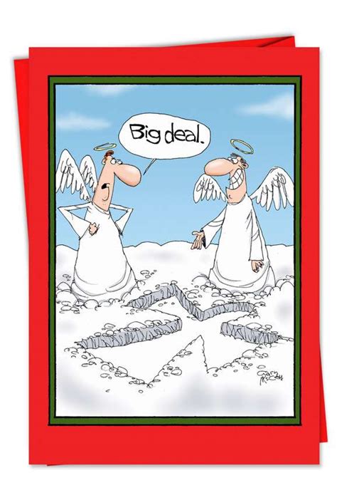 Snow Angel Christmas Joke Greeting Card