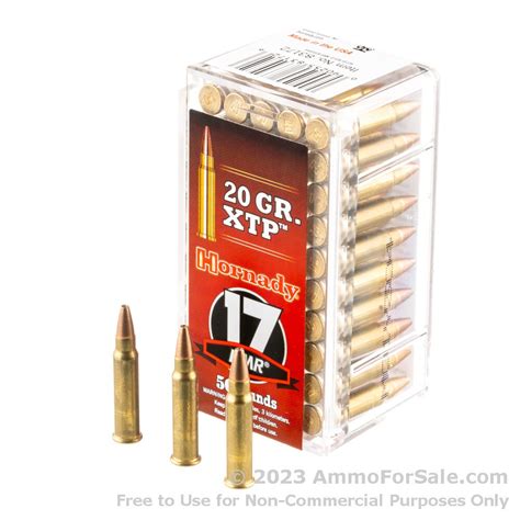 500 Rounds Of Discount 20gr Xtp Jhp 17 Hmr Ammo For Sale By Hornady