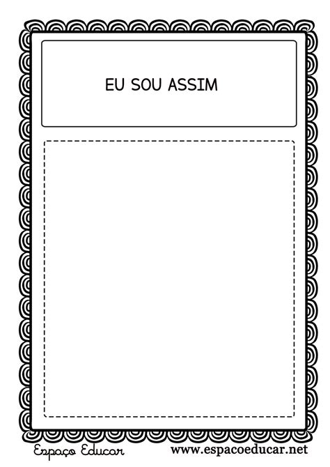 A Blank Card With The Words Eu Sou Assm In Black And White On It
