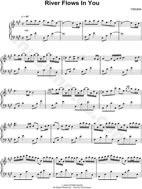 41 sheet music found yiruma river flows in you. I LOVE to play this song. It's so peaceful and beautiful and it flows perfectly. Didn't take me ...