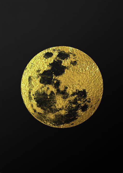 Gold Moon Digital Art By Zapista Ou