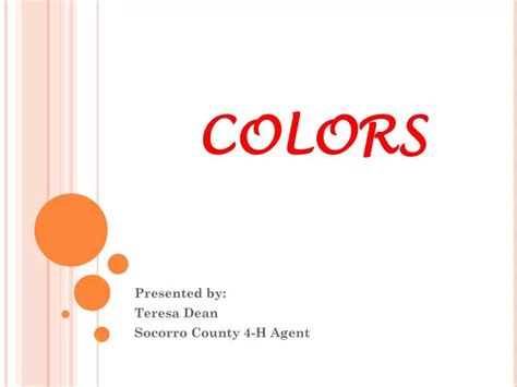 Ppt Colors Powerpoint Presentation Free Download Id1781707