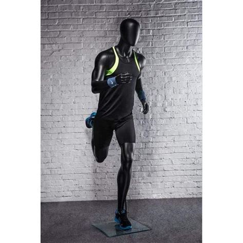 Athletic Black Male Running Mannequin Mm Pb5bk2 Mannequin Mall