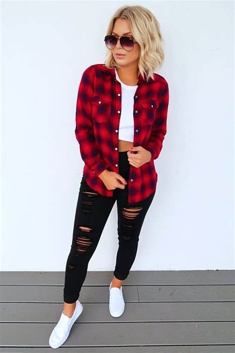 40 glamorous flannel outfits ideas for fall 2019 plaid shirt outfits outfits with leggings