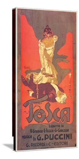 Puccini Tosca Stretched Canvas Print Adolfo Hohenstein