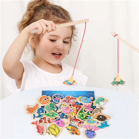 Children Boy Girl Fishing Toy Set Suit Magnetic Play Water Baby Toys