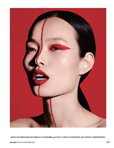 gracing the pages of vogue china s september 2017 issue rising star ling liu turns up the red