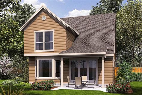 Narrow Lot Cottage Home Plan 69583am Architectural Designs House