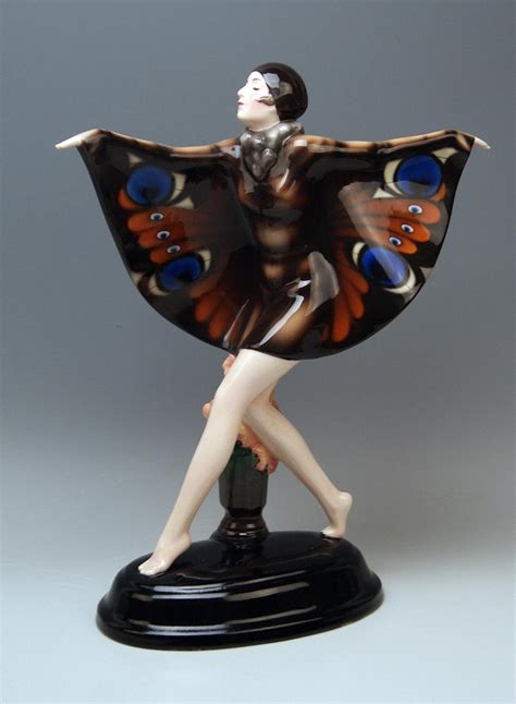 Goldscheider Vienna Lorenzl Dancing Butterfly Lady Captured Bird 5960