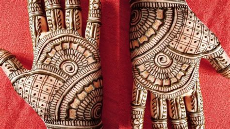 Indian Traditional Palm Heena Designeasy Learn Full Hand Mehndi Design