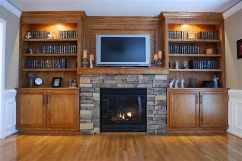 You may pay $3,720 to $12,440 to add average cost of a living room remodel with a fireplace addition. Custom built-in cabinets and stone surround fireplace ...