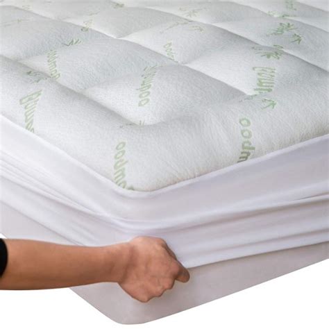 This part is made of viscose from bamboo. Bamboo Mattress Topper Cooling Pillow Top Mattress Pad