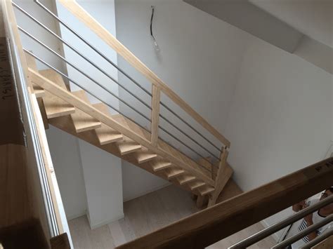 Escamodern Fabricant Descalier Escalier Bois à Barreaux En Tube Inox