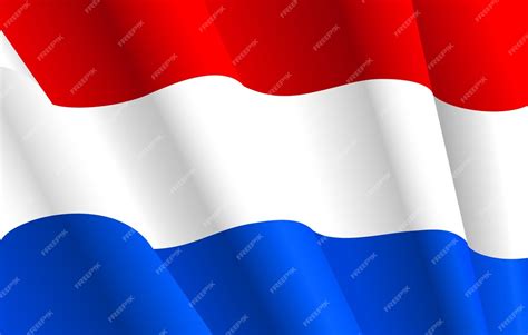 Bandera De Los Países Bajos Vector Premium