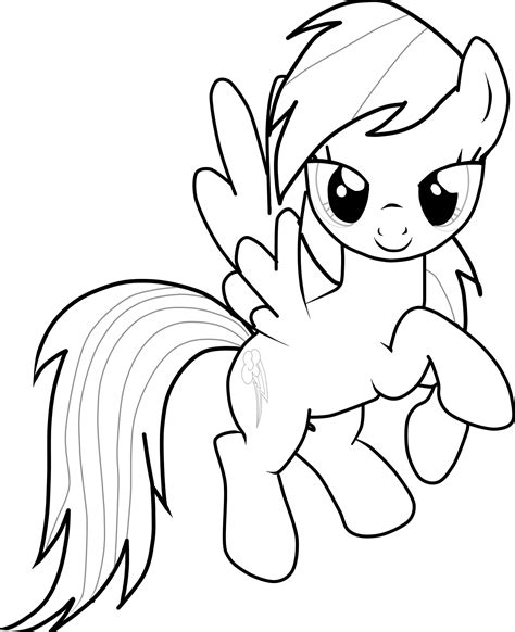 They represent the rainbow as something magical, able to fulfill wishes. Rainbow Dash coloring pages to download and print for free